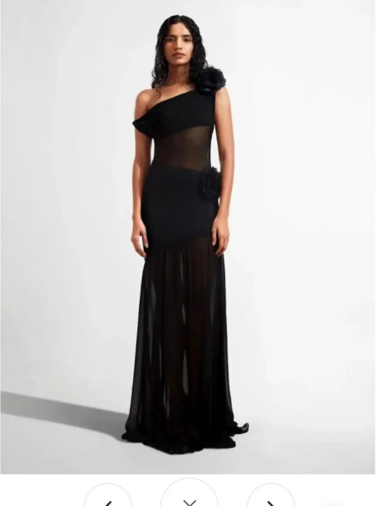 Deme By Gabriella - Abby Long Black Dress Small Nwt